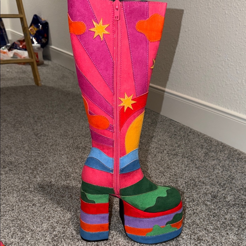 Current Mood Multicolor Platform Boots - Picture 4 of 5